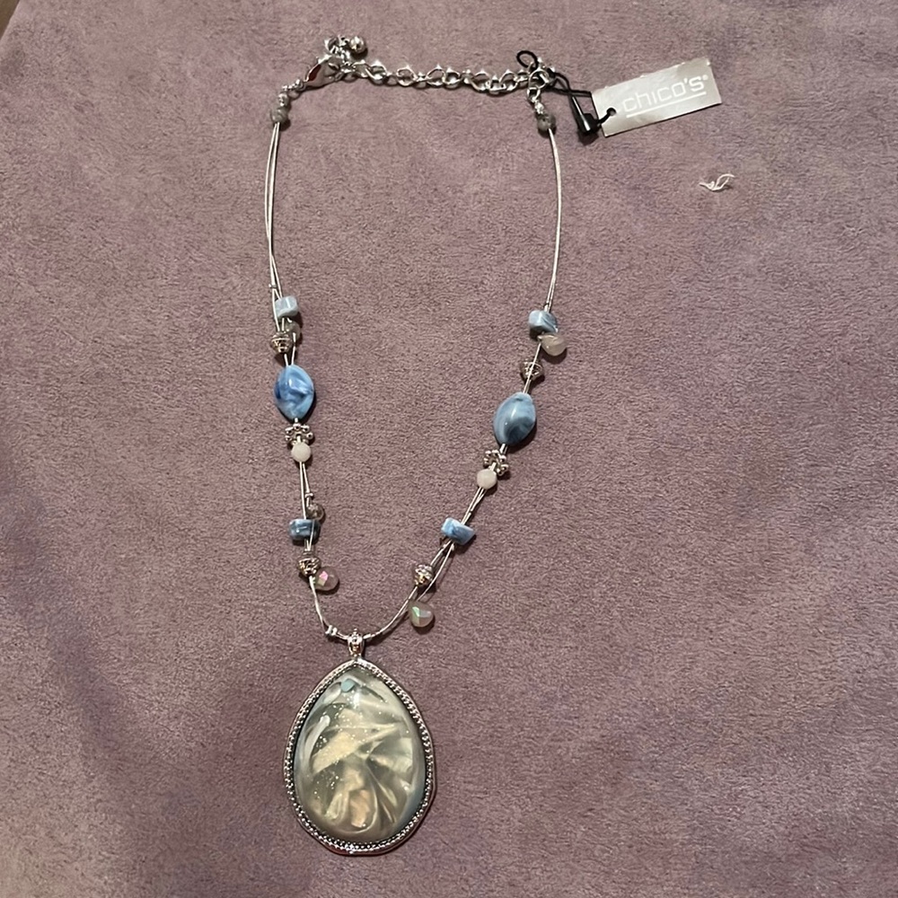 Chicos Blue Skies Necklace NWT